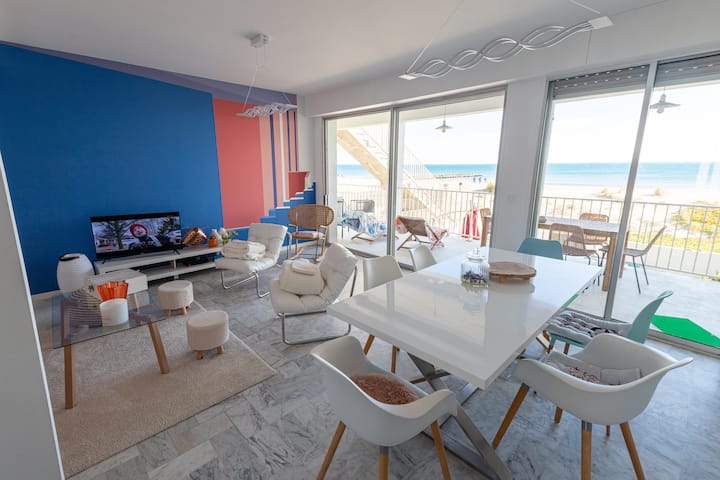 Vue mer depuis l’appartement à Carnon